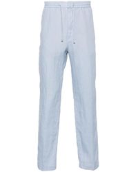 Canali - Mid-Rise Tapered Linen Trousers - Lyst