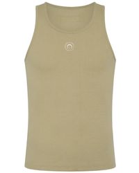 Marine Serre - Logo Ribbed Jersey Tank Top - Lyst