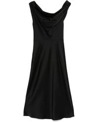 Blumarine - Midikleid Mit Drapiertem Ausschnitt - Lyst