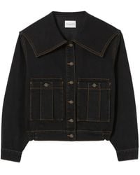 Claudie Pierlot - Sailor Collar Denim Jacket - Lyst