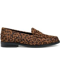 Geox - Leopard-Pattern Loafers - Lyst