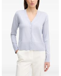 Sisley - V-Neck Button-Up Cardigan - Lyst