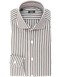 Barba Napoli - Striped-Pattern Spread-Collar Shirt - Lyst