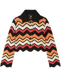 Alanui - Kaleidoscopic Chevron Knitted Jacket - Lyst