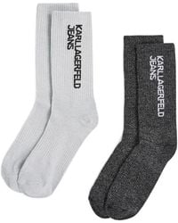 KARL LAGERFELD - Logo-Knit Socks (Pack Of Two) - Lyst