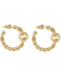 Ferragamo - Twisted Chain Gancini Hoop Earrings (S) - Lyst