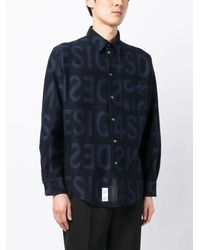 4SDESIGNS - Logo-Print Cotton Shirt - Lyst