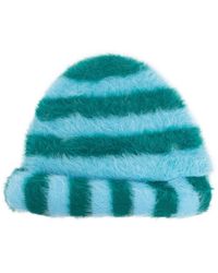 Sunnei - Brushed-effect Striped Beanie - Lyst