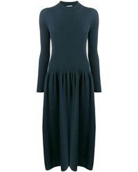 Agnona Geribbelde Sweaterjurk - Groen