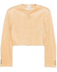 Alysi - Corduroy Cropped Jacket - Lyst