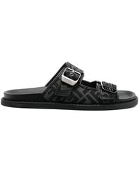 Fendi - Fabric And Leather Sandals For Fw23 - Lyst
