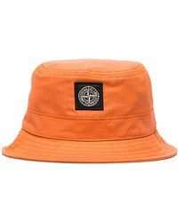 Stone Island Cappello bucket con applicazione - Arancione