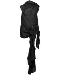 Yohji Yamamoto - Blouse Sans Manches À Détail Torsadé - Lyst