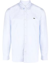 Lacoste - Camicia Con Applicazione Premium - Lyst