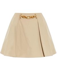Balmain - Chain-Embellished A-Line Skirt - Lyst