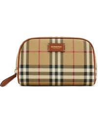 Burberry - Small Check Travel Pouch - Lyst