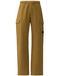 C.P. Company - Pantalon De Jogging En Molleton Raised Fleece À Poches Cargo Et Détail Lens Signature - Lyst