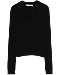IRO - Ribbed-Knit Polo Jumper - Lyst