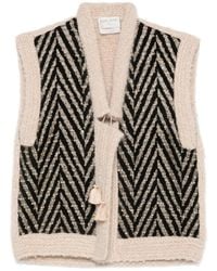 forte_forte - Chevron-Pattern Tassel-Detail Jacket - Lyst