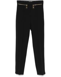 Elisabetta Franchi - Straight-Leg-Hose Aus Krepp - Lyst