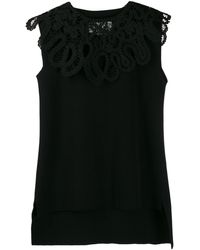 Jil Sander - Embroidered Sleeveless Top - Lyst