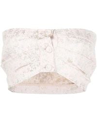 Philosophy Di Lorenzo Serafini - Cropped-Top Mit Jacquardmuster - Lyst
