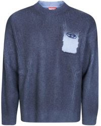 DIESEL - Wool-Blend Jumper With Mock Pocket - Lyst