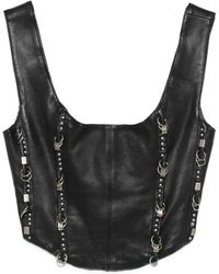 Patrizia Pepe - Studded Leather Top - Lyst