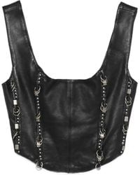 Patrizia Pepe - スタッズ レザートップ - Lyst