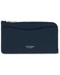 COACH - New York Zip Leather Card Case - Lyst