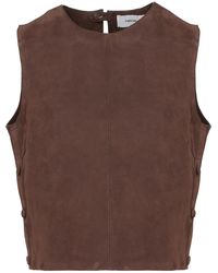 Yves Salomon - Sleeveless Suede Top - Lyst