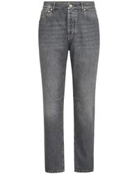 Brunello Cucinelli - Greyscale Denim Leisure-Fit Five-Pocket Trousers - Lyst