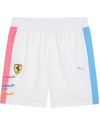 PUMA - X Ferrari Miami T7 Contrast-Logo Track Shorts - Lyst