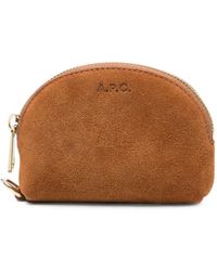 A.P.C. - Suede Wallet - Lyst