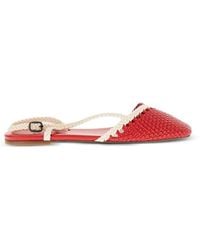 Hereu - Rondaia Woven Buckle Flat Pumps - Lyst