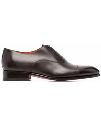 Santoni - Chaussures oxford en cuir à lacets - Lyst