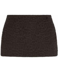 Dolce & Gabbana - Mini-Rok Met Afwerking Van Kant En Jacquard - Lyst