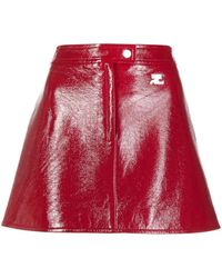 Courreges - Women Vinyl Skirt Red - Lyst