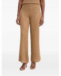 Twinset - Pointelle-Knit Wide-Leg Trousers - Lyst