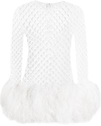 Dolce & Gabbana - Short Mesh Dress With Sequins - Lyst