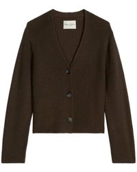 Marc O' Polo - Ribbed V-Neck Cardigan - Lyst