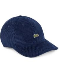 Lacoste - Logo-Patch Corduroy Baseball Cap - Lyst