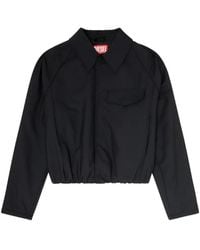 DIESEL - Raglan-Sleeve Gathered Bomber Jacket - Lyst