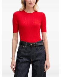 Mos Mosh - Mmbouch Ribbed-Knit Short-Sleeve Top - Lyst