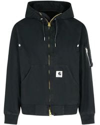 Sacai - Cotton Hooded Bomber Jacket - Lyst
