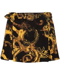 Versace - Watercolor Couture-print Mini Skirt - Lyst
