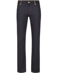 Billionaire - Logo-Patch Straight-Leg Jeans - Lyst