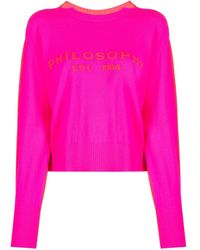 Philosophy Di Lorenzo Serafini - Crew Neck Knitted Jumper - Lyst