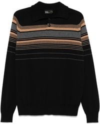 Kolor - Gestreept Poloshirt - Lyst