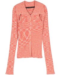 ANDERSSON BELL - Rozy Cut-Out Ribbed-Knit Cardigan - Lyst